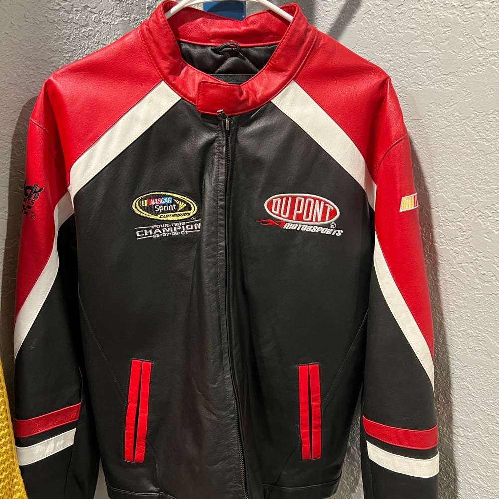 NASCAR Red Leather Jacket